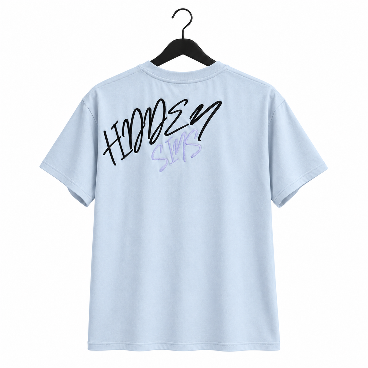 Toormi Tee - Pastel Blue — back on black hanger